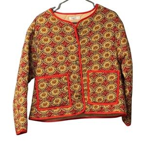 Quilted Red and Gold Women's Blazer